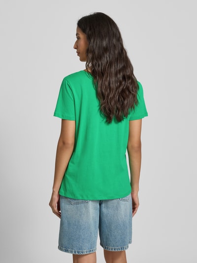 Milano Italy T-Shirt mit Strasssteinbesatz Gruen 5