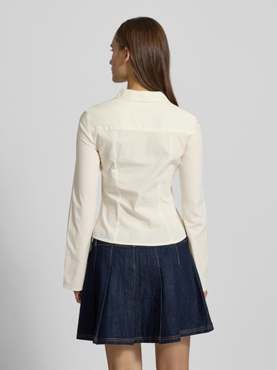 Review Hemdbluse mit Knopfleiste Weiss 5