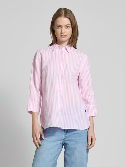 Brax Regular Fit Leinenbluse mit 3/4-Arm Modell 'Vickie' Rosa 4