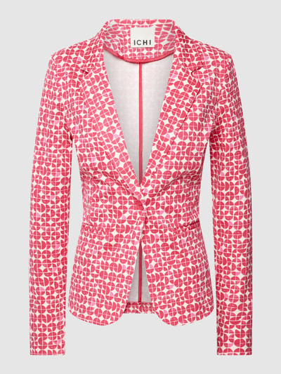 ICHI Blazer met all-over print, model 'Kate Print' Fuchsia - 2