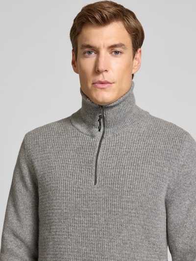 MAERZ Muenchen Gebreide pullover met schipperskraag Middengrijs - 3