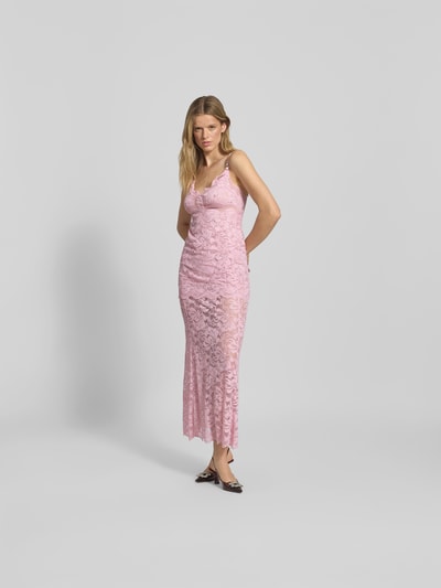 Rabanne Maxikleid mit Nahtreißverschluss Rosa 4