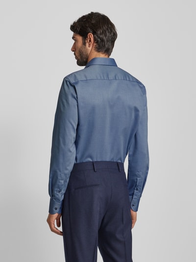 Eterna Slim fit zakelijk overhemd met kentkraag Bleu - 5