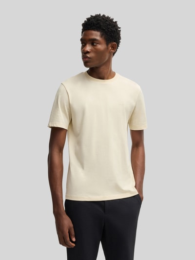 BOSS Regular fit T-shirt van puur katoen, model 'THOMPSON' Offwhite - 4