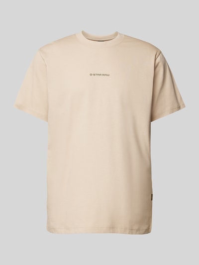 G-Star Raw T-Shirt mit Label-Print Beige 2