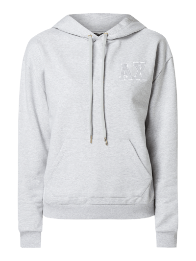 ARMANI EXCHANGE Hoodie mit Logo-Stickereien Hellgrau Melange 2