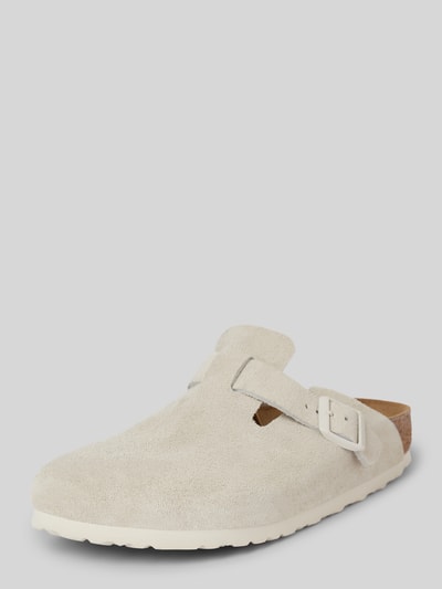 Birkenstock Slippers van echt leer, model 'Boston' Wit - 1