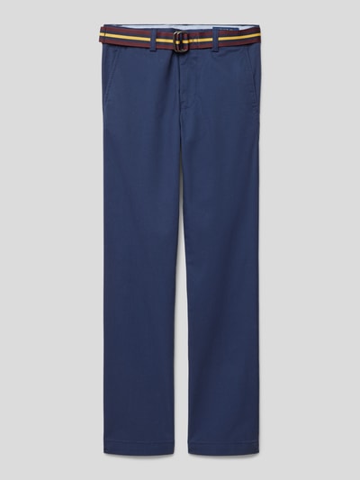 Polo Ralph Lauren Teens Spodnie materiałowe z wpuszczanymi kieszeniami w stylu francuskim model ‘BEDFORD’ Granatowy 1