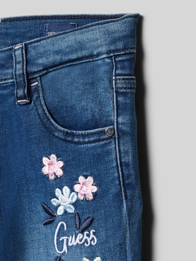 Guess Jeansy o kroju skinny fit z haftami Niebieski 2