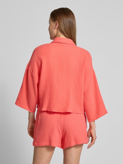 Vero Moda Loose Fit Hemdbluse aus reiner Baumwolle Modell 'NATALI' Hellrot 5