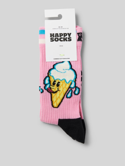 Happy Socks Socken mit Stretch-Anteil Modell 'Ice Cream' Pink 3