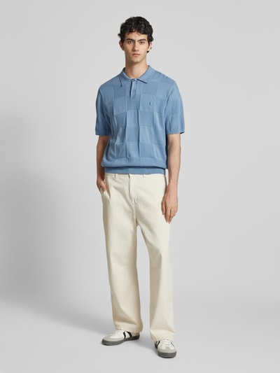 Carhartt Work In Progress Poloshirt aus reiner Baumwolle Modell 'CHECKER' Hellblau 1