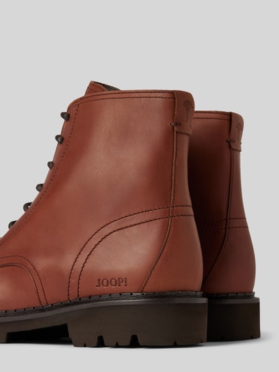 JOOP! SHOES Leren boots met labeldetails, model 'loreto hektor' Cognac - 2