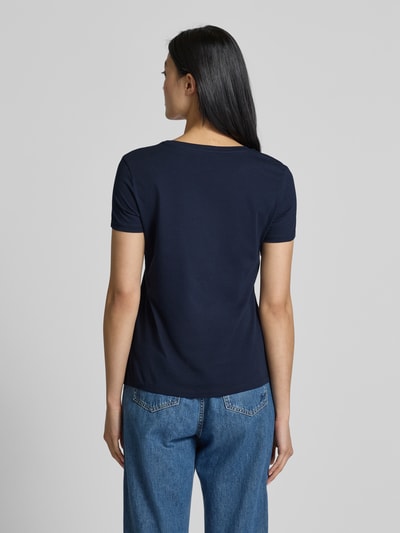 Tom Tailor Denim Regular Fit T-Shirt aus reiner Baumwolle Dunkelblau 5