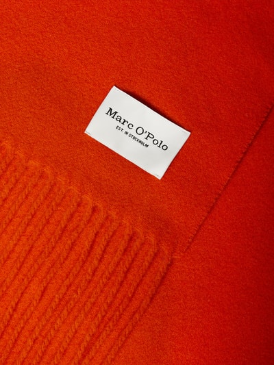 Marc O'Polo Schal aus reiner Wolle mit Label-Detail Dunkelorange 3