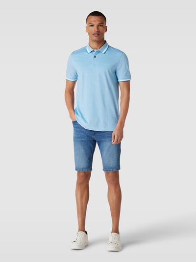 BOSS Poloshirt mit Label-Stitching Modell 'Parlay' Ocean 1