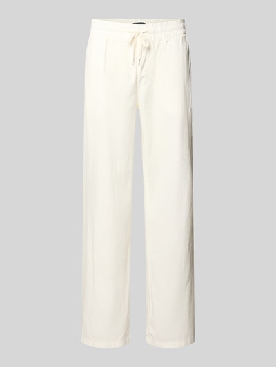 Produktfoto, Hose aus Leinen-Baumwoll-Mix Modell 'barton' od Matinique, jasny beż, krój relaxed fit, elastyczny pas, szerokość w rozmiarze M 42 cm, długość nogawki wewnętrznej 81 cm