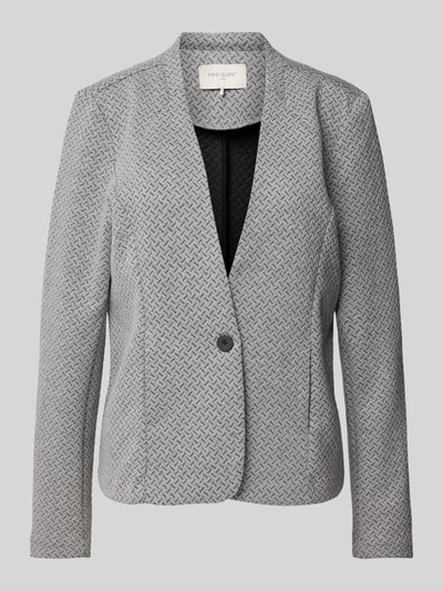 FREE/QUENT Blazer mit V-Ausschnitt Modell 'Nanni' Mittelgrau Melange 2