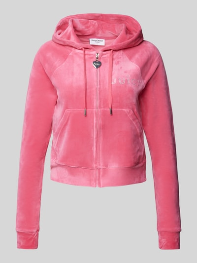 Juicy Couture Sweatjacke mit Label-Strasssteinbesatz Modell 'MADISON' Pink 1