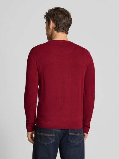 Tom Tailor Regular Fit Pullover aus reiner Baumwolle Rot 5