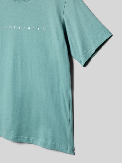Productfoto, Regular Fit T-shirt met logoprint model 'Estar' van JACK & JONES voor kinderen, puur katoen, ronde hals, ruglengte maat 140: 50 cm