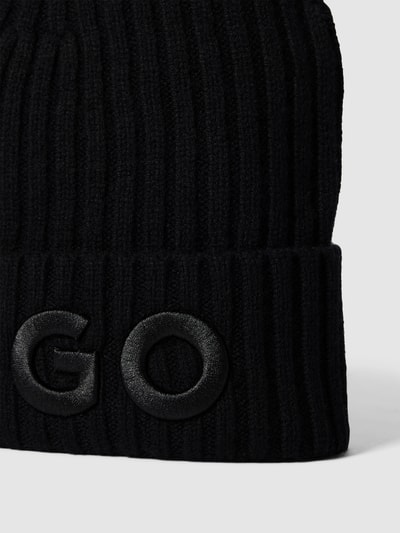 HUGO Beanie mit Label-Stitching Black 2