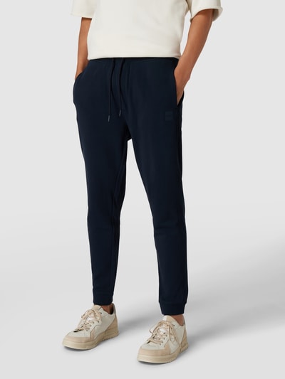 BOSS Orange Sweatpants mit Label-Patch Modell 'Sestart' Dunkelblau 4