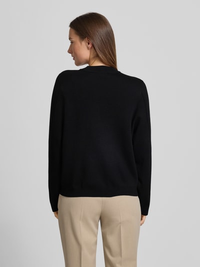 Jake*s Collection Gebreide pullover met ronde hals Zwart - 5