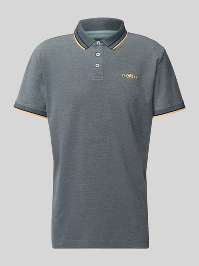 Tom Tailor Regular Fit Poloshirt mit Kontraststreifen Mittelgrau 1