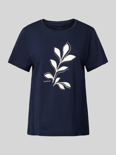 Tom Tailor T-Shirt mit Motiv-Print und -Stitching Marine 2