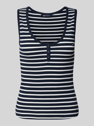 Tommy Jeans Top o kroju slim fit z mieszanki bawełny Granatowy 2