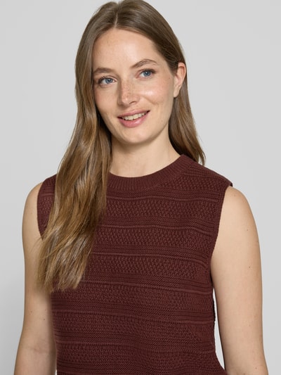 JAKE*S STUDIO WOMAN Gebreide top met structuurmotief Roestrood - 3