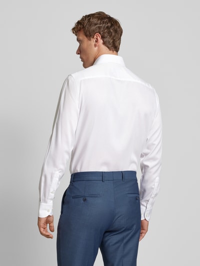 Profuomo Slim fit zakelijk overhemd met haaikraag, model 'Cutaway' Wit - 5