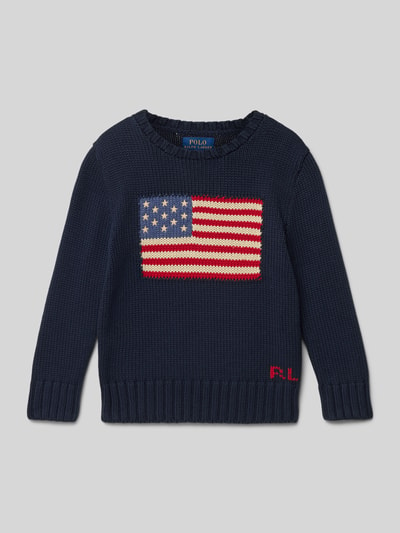 Polo Ralph Lauren Kids Strickpullover mit Motiv- und Label-Stitching Marine 1