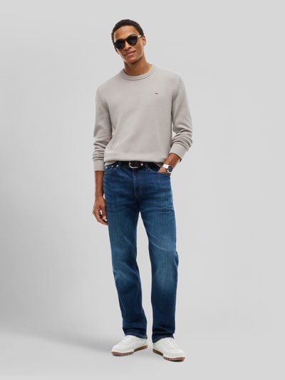 Tommy Jeans Regular Fit Pullover aus reiner Baumwolle Beige 1