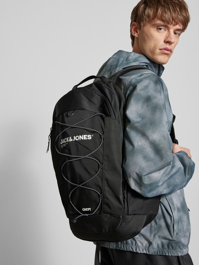 Jack & Jones Rucksack mit Label-Print Modell 'JACZITRUS' Black 1