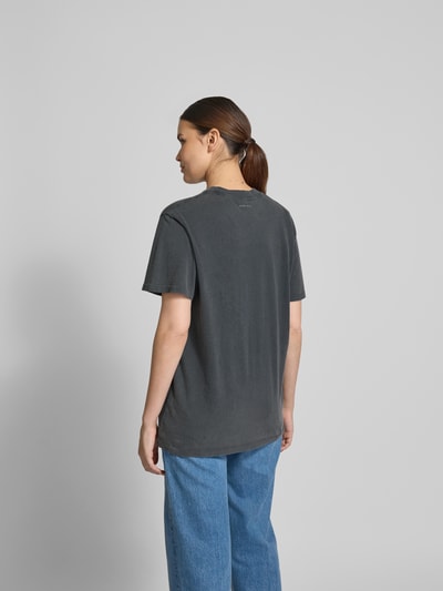 Anine Bing T-Shirt mit Label-Print Dunkelgrau 5