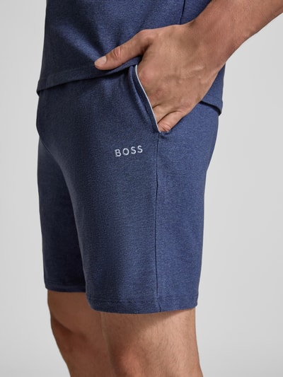BOSS Regular Fit Sweatshorts aus Baumwoll-Elasthan-Mix  Dunkelblau 3