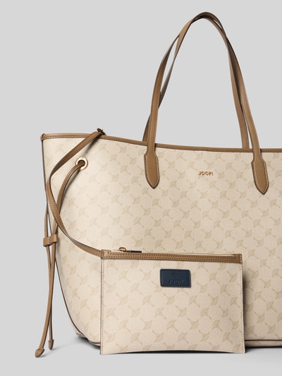 Produktfoto, Shopper met logodetail model 'Lara' van JOOP!, dames shopper met all-over logoprint, hoofvak, smalle schouderbanden, breedte 53 cm, lengte 34 cm, diepte 20 cm, bandlengte 56 cm
