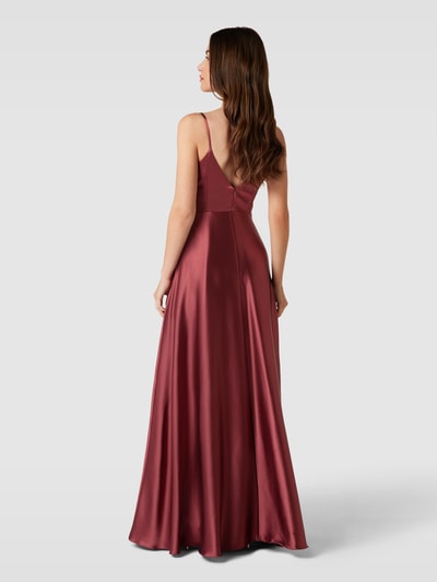 Jake*s Cocktail Abendkleid mit V-Ausschnitt Rostrot Melange 5