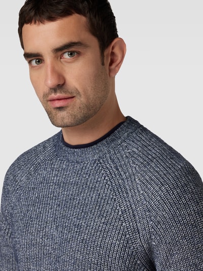 MCNEAL Gebreide pullover in gemêleerde look Donkerblauw - 3