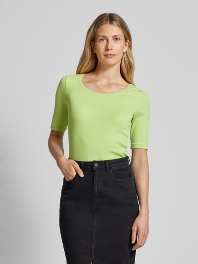 Christian Berg Woman T-shirt in riblook Appeltjesgroen - 4