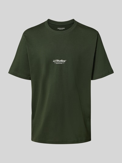 Jack & Jones T-Shirt mit Rundhalsausschnitt Modell 'SOHO' Dunkelgruen 2