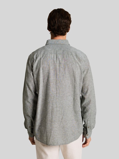 Tom Tailor Regular Fit Freizeithemd aus Leinen-Baumwolle-Mix Lind 5