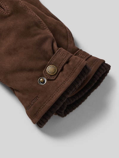 Hestra Rękawiczki z detalem z logo model ‘Bergvik’ Jasnobrązowy 2