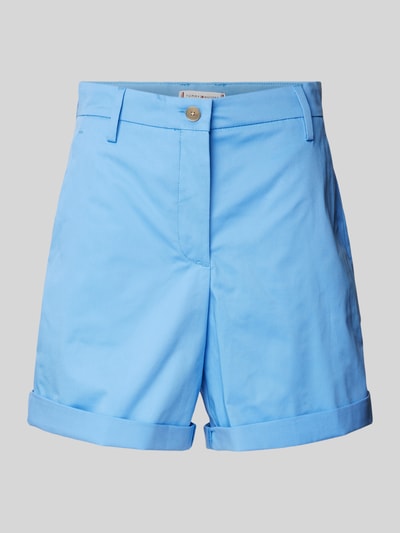 Tommy Hilfiger Flared Chino-Shorts mit Gesäßtaschen Modell 'CO BLEND' Bleu 2