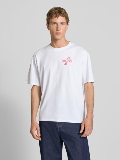 Edwin T-Shirt mit rückseitigem Print Modell 'SORRY TOKYO' Weiss 4