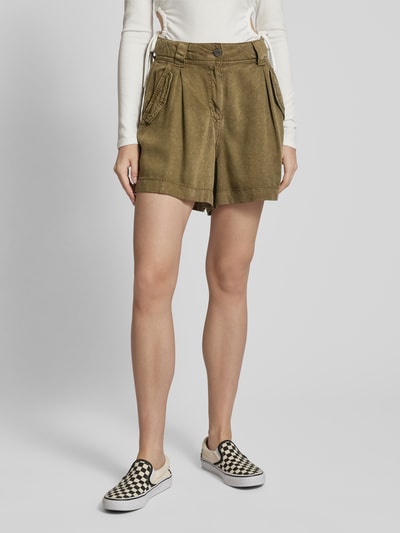 Only Shorts aus Lyocell in unifarbenem Design Modell 'KENYA LIFE' Khaki 4