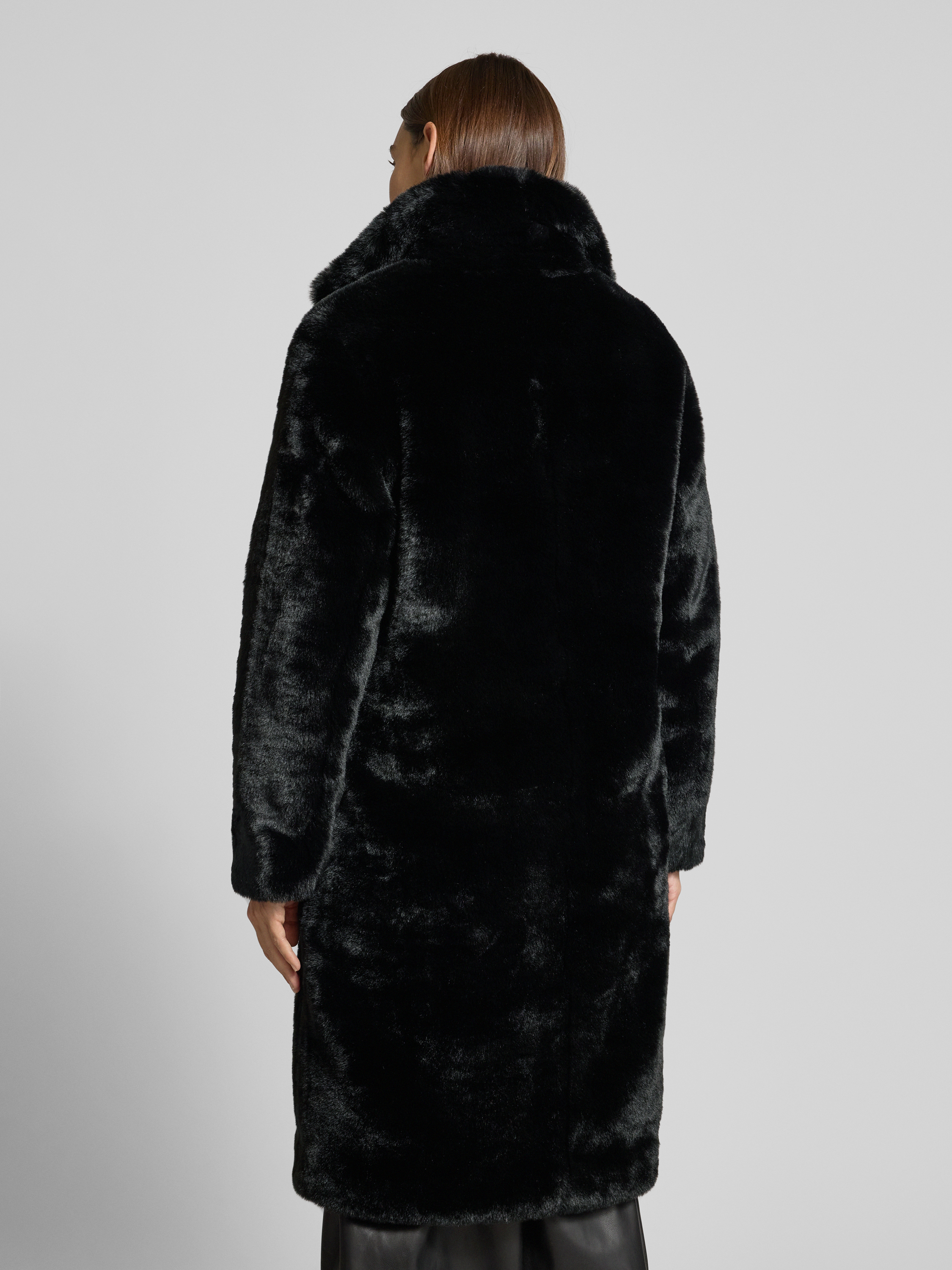 BOSS Regular Fit Webpelzmäntel mit Umlegekragen Modell 'CETEDIA' Black 5