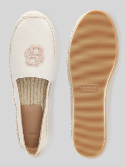 BOSS Espadrilles mit Logo Appliaktion Beige 4